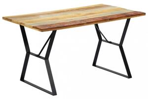 Egyedi Retró Stílusú Tömör Újrahasznosított Fa Étkezőasztal - Kézzel Készült Elegancia, Stabilitás, Természetes Fa Jellegzetességek