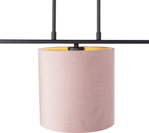 Lógó lámpa velúr árnyalatú rózsaszínrel, arany 20cm - Combi 3 Deluxe