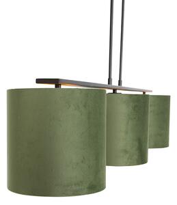 Lógó lámpa velúr árnyalatú zöldekkel, arany 20cm - Combi 3 Deluxe