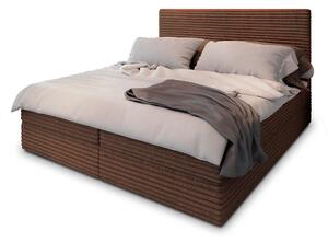 SAMANA ágyneműtartós boxspring ágy 180x200 - téglavörös