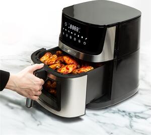 Bewello BW1002C Forrólevegős sütő 7,5L fekete dupla fűtőszál