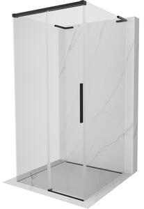 Mexen Rox-3SL, 3-falú, kihúzható zuhanykabin 120 x 120 cm, átlátszó üveg, fekete profil, 8C2L-115-120-70-00-3S