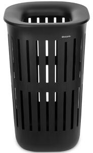 Brabantia Collect-It Laundry Basket magasított szennyestartó kosár levehető Quick-Drop fedővel, 55L, szellőző test, újrahasznosított műanyag, fekete - 244667