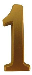SB ajtószám öntapadós matt arany "1" 4,5cm