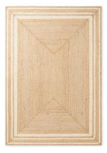 Krémszínű-natúr színű kétoldalas-kézi szövésű juta szőnyeg 80x150 cm Looma – Hanse Home