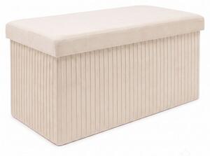 MALAGA összehajtható tárolós puff 76 cm ,bézs