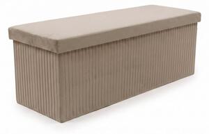 MALAGA összehajtható tárolós puff 110 cm ,bézs