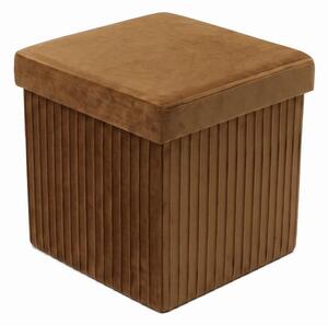 MALAGA összehajtható tárolós puff 38 cm ,barna