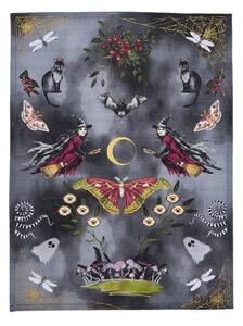 TRICK OR TREAT pamut konyharuha 54x39 cm , boszorkány