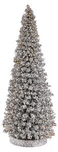X-MAS csillámló fenyő 28 cm ,ezüst