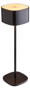 MIRAGE LED asztali lámpa 26 cm, fényes fekete
