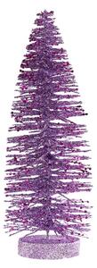 X-MAS csillógó fenyő 28cm , lila