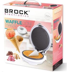 Brock WM 3001, 750W, 19,2 cm, Hőszigetelt, Tapadásmentes, Ostyasütő és fagylaltkehely készítő