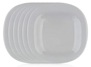 Luminarc CARINE négyzet alakú desszertes tányér, 19 cm, 6 db, szürke