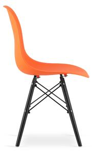 YORK OSAKA narancssárga szék fekete lábakkal