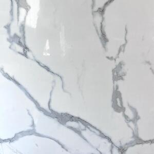Falpanel, márvány mintával, PVC, 240 x 120 cm - Fehér és Szürke