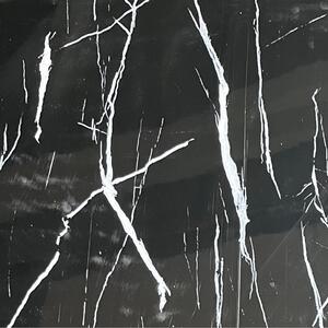 Falpanel, márvány mintával, PVC, 240 x 120 cm - Fekete és Fehér