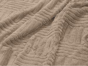 STRIPES Luxus világos barna báránytakaró mikroplüssből Méret: 150 x 200 cm