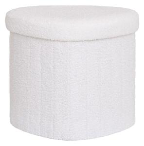 Fehér buklé puff Medford – House Nordic