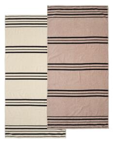 Bézs strandtörölköző 75x150 cm Banded Stripe – Catherine Lansfield