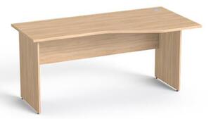 Íróasztal, íves, jobbos, laplábbal, 160x80 cm, MAYAH Freedom SV-23, tölgy (IBXA23T)