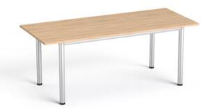 Tárgyalóasztal, szürke fémlábbal, 80x190 cm, MAYAH Freedom SV-42 tölgy (IBXA42T)
