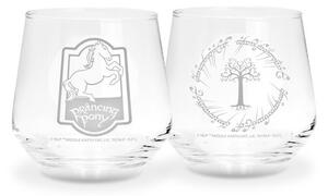 Üvegpohár Lord of the Rings - Prancing Pony & Gondor