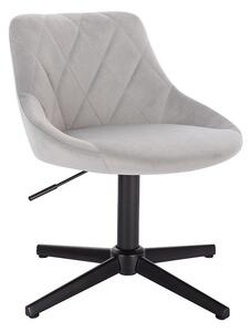 HR1054CROSS Acél modern velúr szék fekete lábbal
