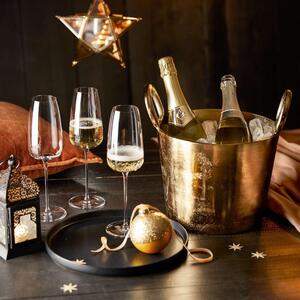 GOLDEN TIMES bor/pezsgő hűtő fogantyúval, arany 30 cm