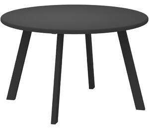 Kerek kerti asztal, acél, fekete Ø70 cm