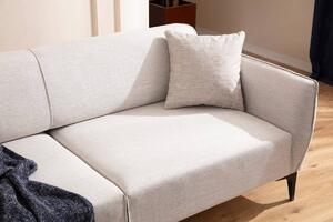 Design 3 személyes kanapé Beasley 220 cm szürke-fehér