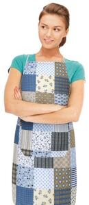 Bellatex kötény Adéla Patchwork kék , 67 x 84 cm