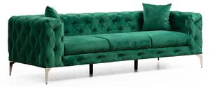 Design 3 személyes kanapé Rococo 237 cm zöld