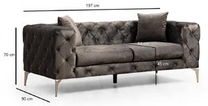 Design kanapé Rococo 197 cm antracit