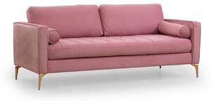 Design 3 személyes kanapé Jarmaine 215 cm órózsaszín