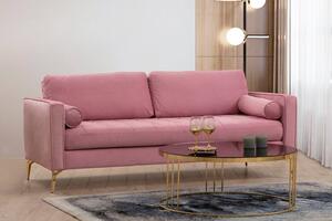 Design 3 személyes kanapé Jarmaine 215 cm órózsaszín