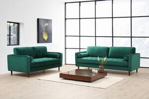 Design 3 személyes kanapé Jarmaine 215 cm zöld