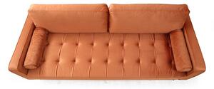 Design 3 személyes kanapé Jarmaine 215 cm narancssárga