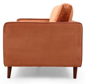 Design 3 személyes kanapé Jarmaine 215 cm narancssárga