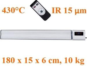 Infrapanel elektromos fűtés, fehér, ElectricSun, 2800W / 1400W, SZ180xM15cm infrapanel fűtés termosztáttal és Smart Life App wifivel