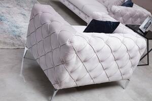 Design fotel Rococo világos szürke