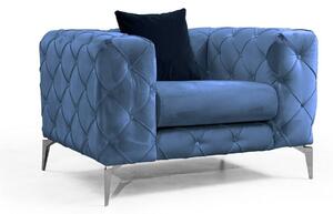 Design fotel Rococo kék