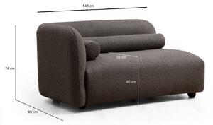 Design 3 személyes kanapé Zahira 228 cm sötétszürke