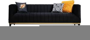 Design 3 személyes kanapé Telissa 222 cm fekete