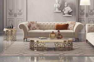 Design kanapé Rubby Chesterfield 260 cm krém