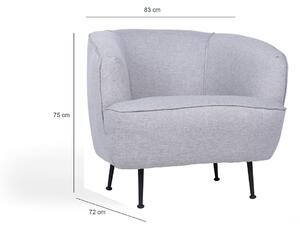 Design fotel Fedella világosszürke