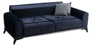 Design 3 személyes kanapé Pelumi 220 cm sötétkék
