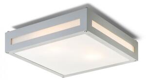 PLAKA mennyezeti lámpa ezüstszürke 230V E27 2x26W IP54
