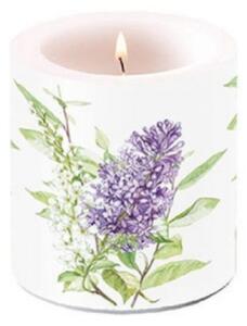 Átvilágítós gyertya 8x7,5cm - Lilac White