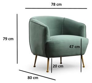 Design fotel Fedella zöld